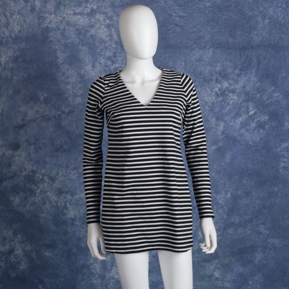 Rachel Zoe x A Pea in the Pod Striped Maternity Tunic | Zipper Sleeve | S